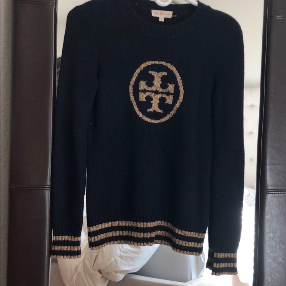 Tory Burch navy sweater xs